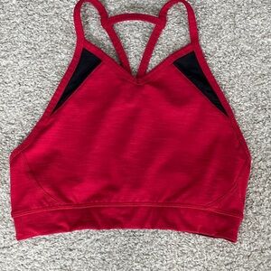 Manduka Red and Black Sports Bra Yoga Pilates Walking Size S